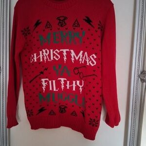 Boohoo Red Christmas Muggle Sweater